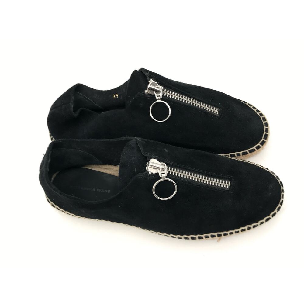 Alexander Wang Devon Black Suede Platform Espadri… - image 2